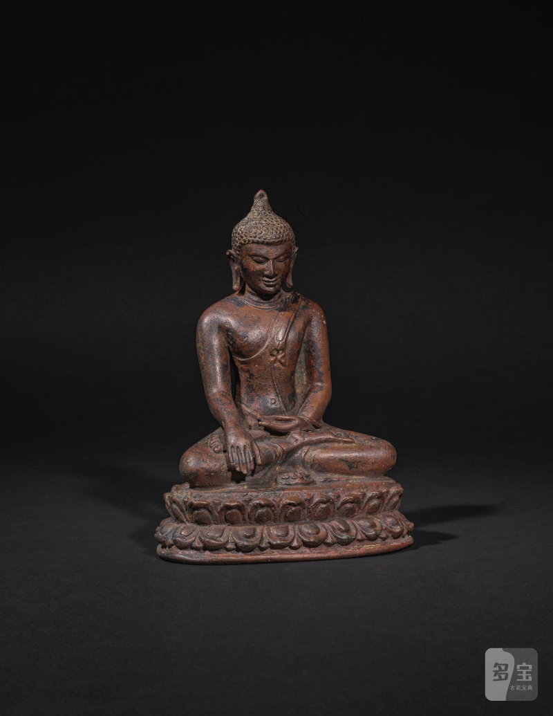 緬甸 蒲甘王國 十一/十二世紀 銅佛像 | STATUETTE DE BOUDDHA ASSIS EN BRONZE - 图10